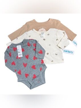 Carter’s 3 Pc Baby Set 3M Bodysuit & Tops New